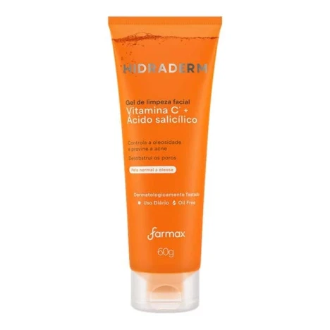 GEL DE LIMPEZA FACIAL COM VITAMINA C HIDRADERM 60G