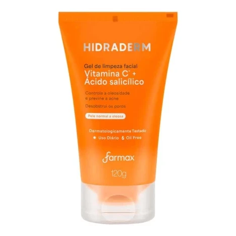 GEL DE LIMPEZA FACIAL COM VITAMINA C HIDRADERM 120G