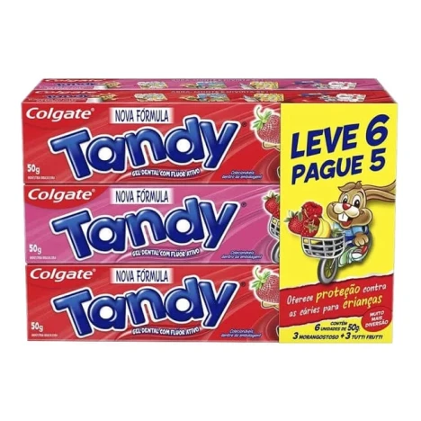 PROMO.CREME D.COLGATE TANDY 50G LV6 PG5 MORANGO+TUTI FRUTI