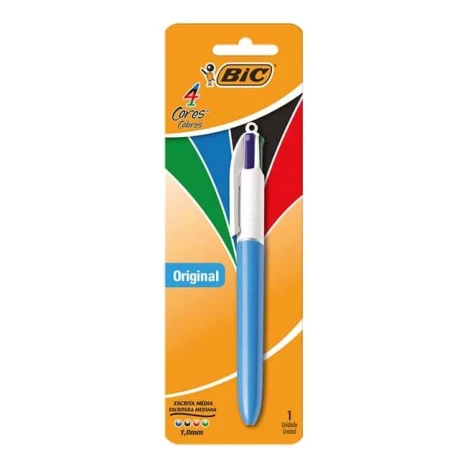 CANETA BIC ESFEROGRAFICA 4 CORES ORIGINAL