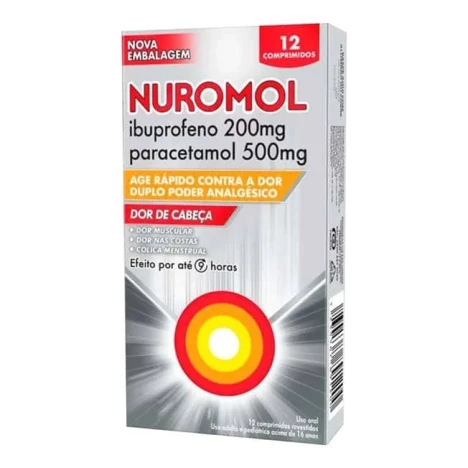 NUROMOL 200MG + 500MG 12 COMPR.REVESTIDOS