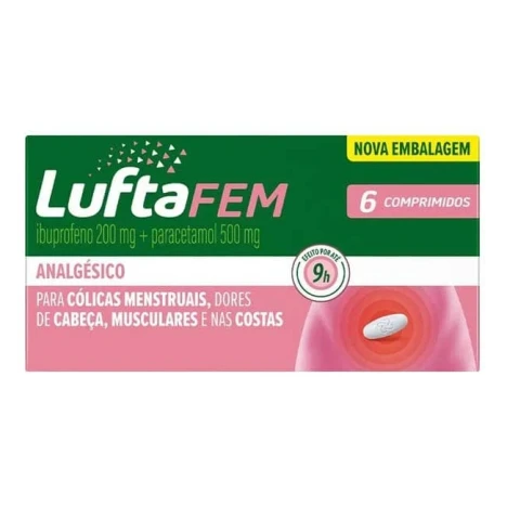LUFTAFEM 200MG + 500MG 6 COMPR.REVESTIDOS