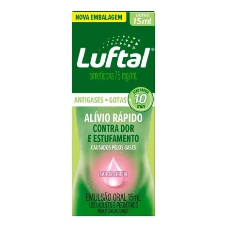 LUFTAL 75MG CEREJA 15ML EM GOTAS