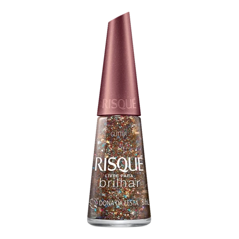 Esmalte Risque 8ml Livre P/ Brilhar Dona Da Festa C/6