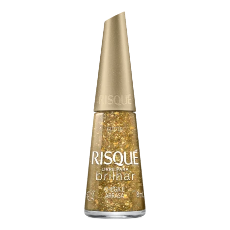 Esmalte Risque 8ml Livre P/ Brilhar Chega E Arrasa C/6
