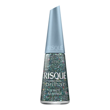 Esmalte Risque 8ml Livre P/ Brilhar De Paete Na Avenida C/6