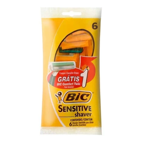 AP.BAR.BIC SENSITIVE SHAVER C/5 +1 AP.BAR.TWIN GRATIS
