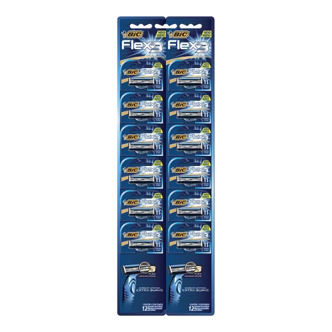 Aparelho Barbear Bic Flex 3 Laminas Masculino C/12