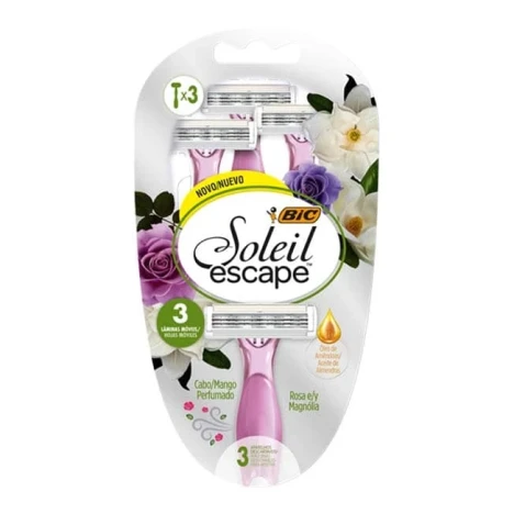 AP.BIC SOLEIL ESCAPE 3 LAMINAS ROSAS/MAGNOLIA C/3