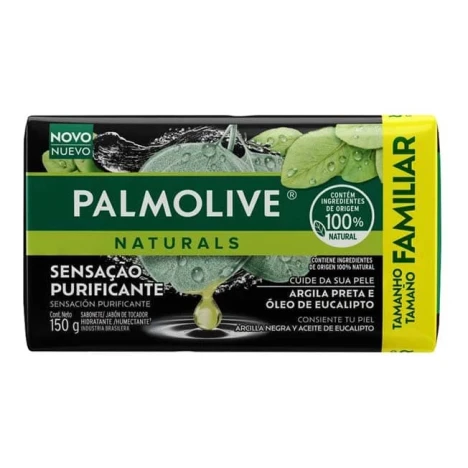 SAB.BARRA PALMOLIVE NATURALS 150G SENS.PURIF ARGILA E EUCALIPTO